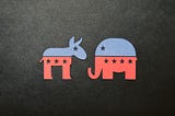 Democratic and Republican logos at loggerheads