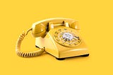 mustard yellow rotary phone