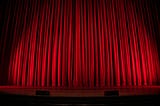 Stage curtain.