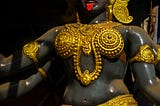 An Image of Kali the Ancient God of Hindu.