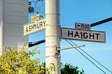 San Francisco corner of Haight and Ashbury