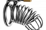 Stanless steel chastity cage with lock and key