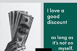 The thing about discounts