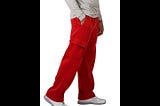 vibes-mens-fleece-cargo-sweatpants-relax-fit-bungee-cord-open-bottom-size-large-red-1