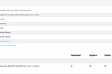 An image of the document management file history