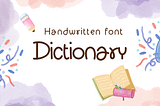 Dictionary Font