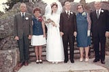 My parents wedding photo with my grandparents.