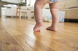 Baby learning to walk