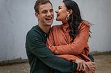 A man and woman in love
