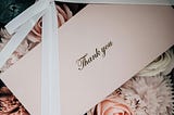 picture of a thank you note