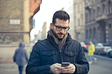 A man using his phone