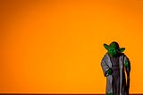 Master Yoda and orange background