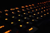 Orange Lit Gaming Keyboard