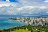 Wide angle view of Honolulu Hawaii. The part of paradise that was terrorized by an unknown serial killer in the 80s. This was Hawaii’s first and only serial killer case.