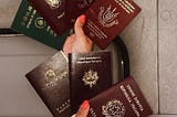 Passports printed in 2020 for several clients