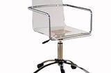 Modern and Clear Acrylic Adjustable Office Chair | Image