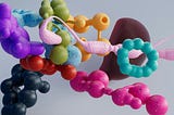 a colorful chain of amino acids