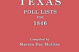 Republic of Texas: Poll Lists for 1846 | Cover Image