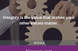 Integrity — BiCurean Consulting