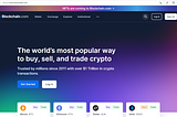 Captura da página inicial Blockchain