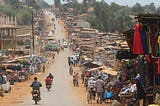 Road in Mukono, Uganda