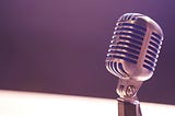 Retro microphone signifying the resurgence of podcasting