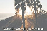 Mytus list of Small, Independent California Brand Stories