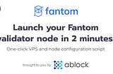 Launch your Fantom validator in 2 minutes