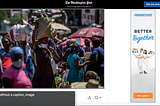 A Washington Post article with VoiceOver in use to show how it reads the featured image alt text