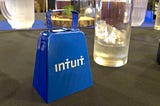 Blue Intuit cowbell