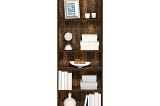 Premium 5-Tier Adjustable Laminated Shelf Bookcase in Amber Pine | Image