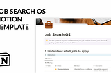 Notion Template for Job Applications and Job Search