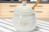 creative-co-op-farmhouse-embossed-stoneware-honey-pot-with-wood-honey-dipper-white-1