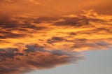 Clouds painted in golden color