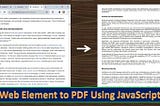 How to Save Content of a Web Page Element as PDF using JavaScript