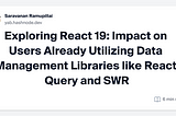 React 19 Impact on Data Management Libraries