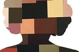 Image of woman with variety of colors ranging from Black to Brown to Green