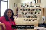 Leena Nair in pink top looking at the camera “Can these new ways of working help us build a more agile business”