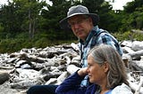 an older couple at the beach