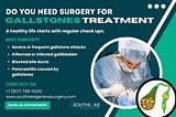 Doctor is performing gallstones treatment surgery.