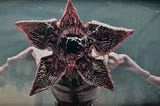 The Demogorgon from the Netflix series, Stranger things.