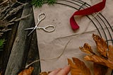 Creating a Simple holiday wreath from home