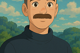 Un-related image of myself that is generated using a Studio Ghibli + a side note that Kiki Delivery Service was lighly based on a bakery close to my home town.