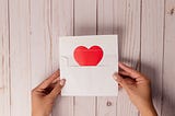 Card inside envelope
