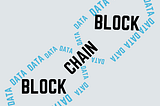 A wuzzle of the word data in the shape of chain links with “block” written in each piece of chain, connected by “Chain.”