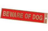 High-Vis Beware of Dog Sign - UV Fluorescent & Self-Stick | Image