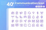 40 Communication Icon Collection Cover Image 1
