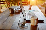 Laptop on the porch for your first draft