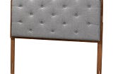 Mid Century Modern Shanti Walnut Upholstered Headboard | Image