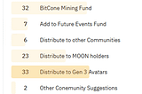 [RESULTS — Conemunity Poll #4] BitCone (CONE) Distribution to (MOON) Hodlers Re-allocation